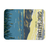 ソルト素晴らしレイクユタトラベルアートヴィンテージ マグネット (横)