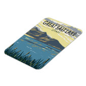 ソルト素晴らしレイクユタトラベルアートヴィンテージ マグネット (左側)