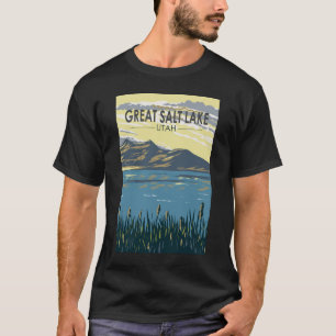 ソルト素晴らしレイクユタトラベルアートヴィンテージ Tシャツ