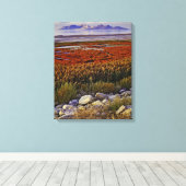 ソルト素晴らし湖 キャンバスプリント (インサイチュ (ウッドフロア))