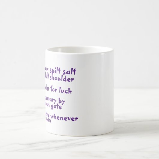 ソルト、ラベンダー、ローズマリー&ラブムービー引用文マグカップ モーフィングマグカップ (中央)