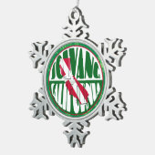 ソルバンカリフォルニアデニッシュクリスマスツリーオーナメント スノーフレークピューターオーナメント (右)