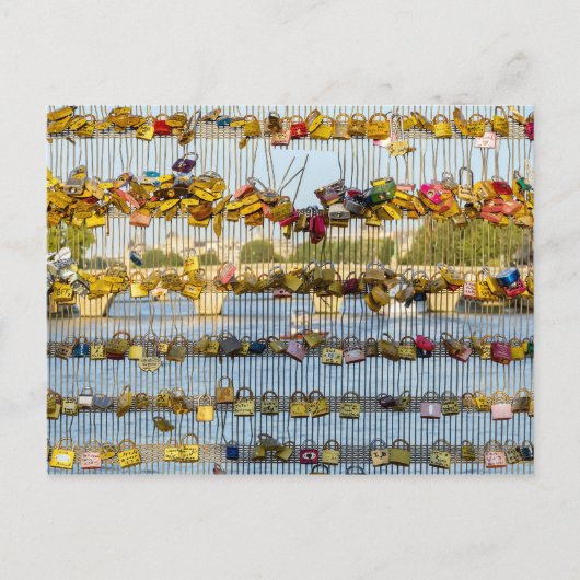 ソルフェリーノ橋のラブロック - フランス, パリ ポストカード (正面)