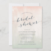 ソルベットウォーターカラーパステルブライダルシャワー招待 招待状 (正面)
