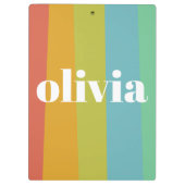 ソルベットレインボーカラー名前をカスタムするサマー クリップボード (裏面)