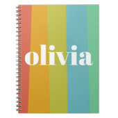 ソルベットレインボーカラー名前をカスタムするサマー ノートブック (正面)