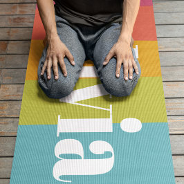 ソルベットレインボーカラー名前をカスタムするサマー ヨガマット