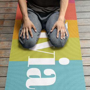 ソルベットレインボーカラー名前をカスタムするサマー ヨガマット