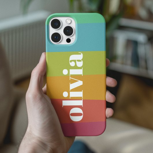 ソルベットレインボーカラー名前をカスタムするサマー Case-Mate iPhoneケース