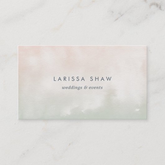 ソルベ |ピーチとピスタチオの緑の水色 名刺 (正面)