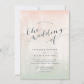 ソルベ |水彩パステル結婚式招待状 招待状 (正面)
