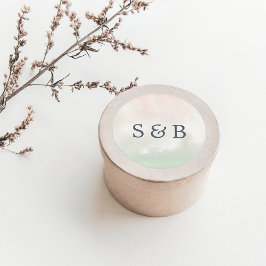 ソルベ |水彩画パステル結婚ズモノグラム ラウンドシール