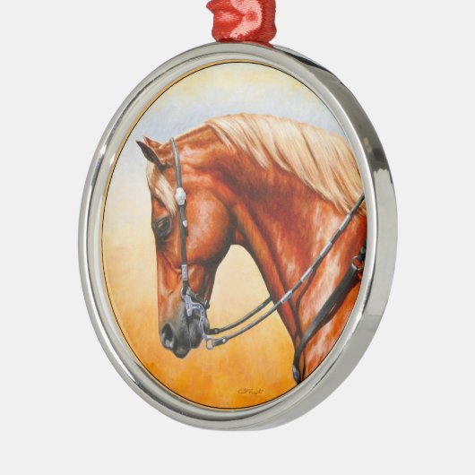 ソルレルウェスタンプレジャークォーターホース メタルオーナメント (左)