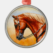 ソルレルウェスタンプレジャークォーターホース メタルオーナメント (正面)