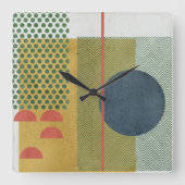 ソレイルルージュIV スクエア壁時計 (正面)