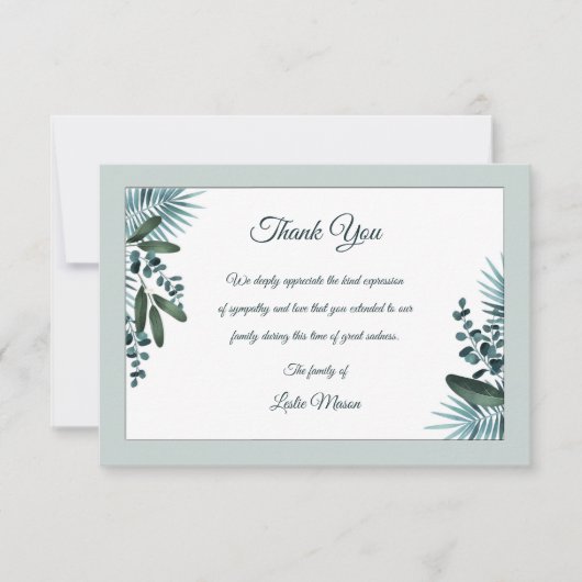 ソレス悔やみや弔慰サンキューカード サンキューカード (正面)