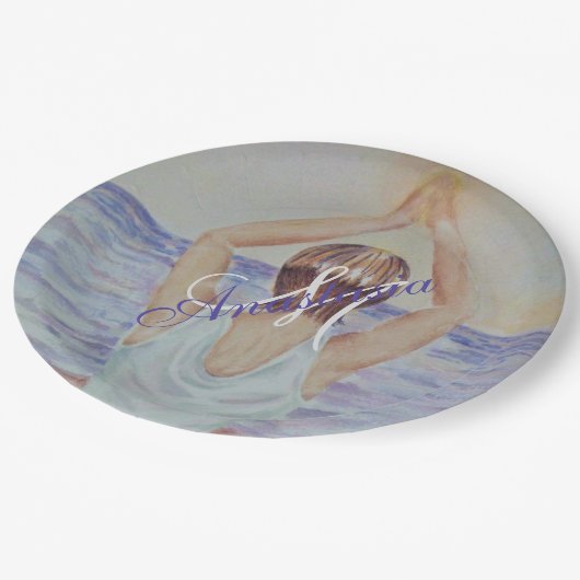 ソレス&セレニティパーティーモノグラム ペーパープレート (アングル)