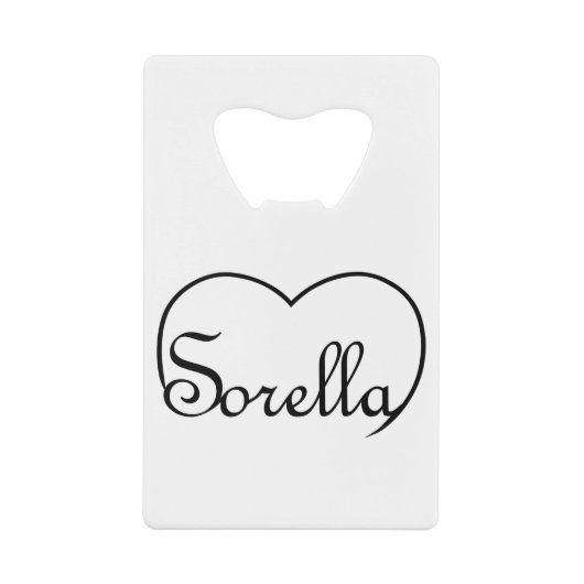 ソレライタリアンシスターハート クレジットカード栓抜き (正面)