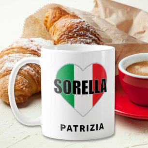 ソレライタリアン国旗のハートマグカップ コーヒーマグカップ