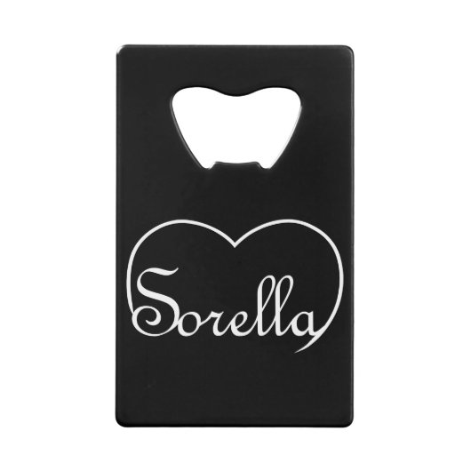 ソレラシエイタリアンスターハートホワイト クレジットカード栓抜き (正面)