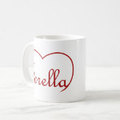 ソレラシエイタリアンスターハートレッド コーヒーマグカップ (正面左)