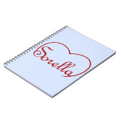 ソレラシエイタリアンスターハートレッド ノートブック (左側)