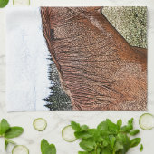 ソレルホースポートレートアウマ科のートイラストレーション キッチンタオル (折り畳み)