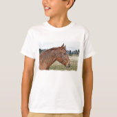 ソレルホースポートレートアウマ科のートイラストレーション Tシャツ (正面)