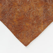 ソレルホースポートレートオンフェイクツールドレザーBG 2 フリースブランケット (角)