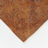 ソレルホースポートレートオンフェイクツールドレザーBG 3 フリースブランケット (角)