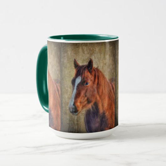 ソレルホースポートレート素朴オングランジエフェクト マグカップ (正面左)