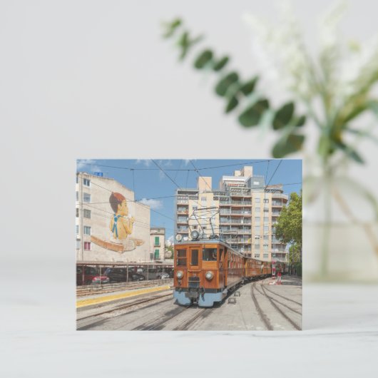 ソレレ列車はマヨルカ州パルマに到着する。 ポストカード (スタンド正面)