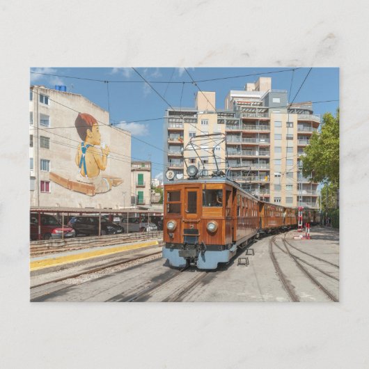 ソレレ列車はマヨルカ州パルマに到着する。 ポストカード (正面)