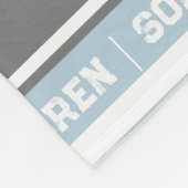 ソレンの名前はスポーツのモノグラムブラックブルーを意味する フリースブランケット (角)