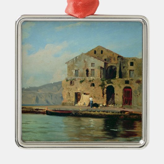 ソレントのビーチハウス メタルオーナメント (正面)