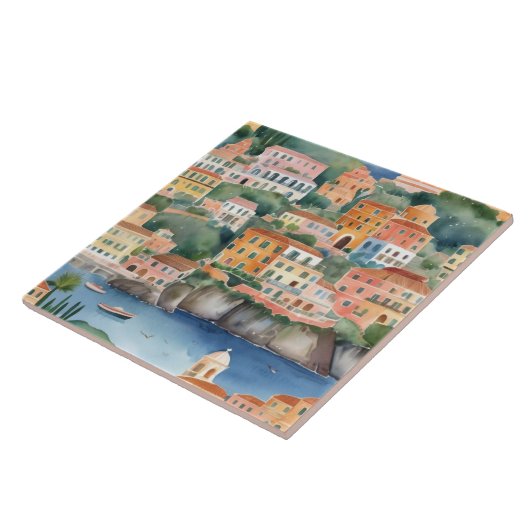 ソレントイタリアンイタリアカラフルコースト水色 タイル (側面)