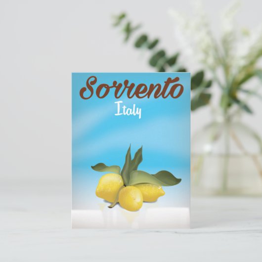 ソレントイタリアン休暇旅行ポスター ポストカード (スタンド正面)