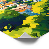 ソレントイタリア旅行アートヴィンテージイラストレーション ポスター (角)