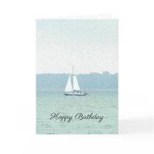 ソレント海峡の帆船の誕生日カード