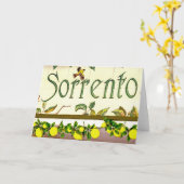 ソレント，イタリア，サイン カード (黄色い花)