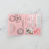 ソレント・イタリア・パスポート結婚式招待状 招待状 (内部)