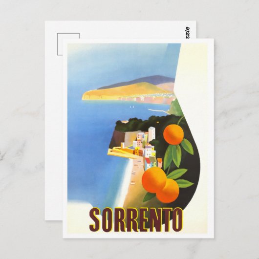 ソレント・イタリア・ヴィンテージ旅行 ポストカード (正面/裏面)