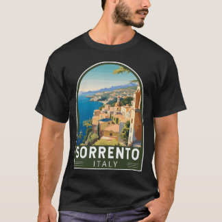 ソレント イタリア 旅行 アート エンブレム フレンズ Tシャツ
