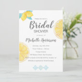 ソレント。レモンウォーターカラーブライダルシャワー 招待状 (スタンド正面)