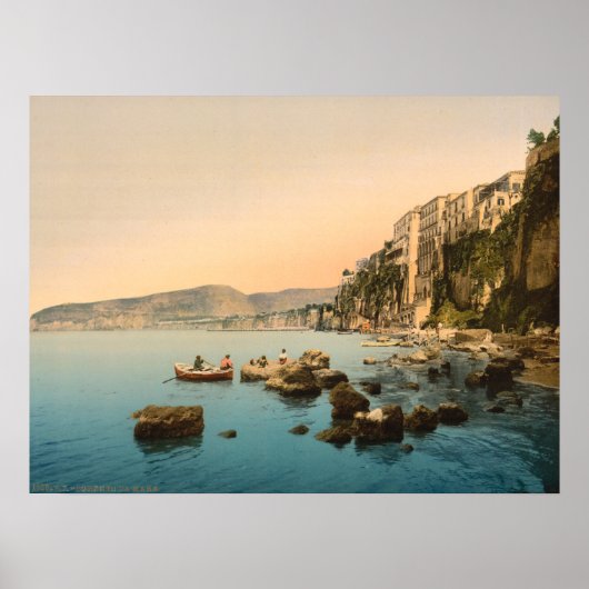 ソレントby the Sea, Naples, Campania，イタリア ポスター (正面)