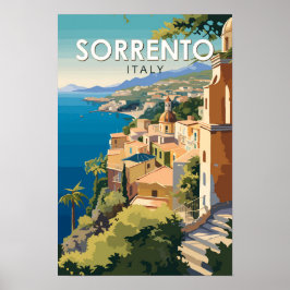 ソレントItalyトラベルアートヴィンテージ ポスター