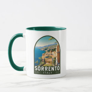 ソレントItalyトラベルアートヴィンテージ マグカップ