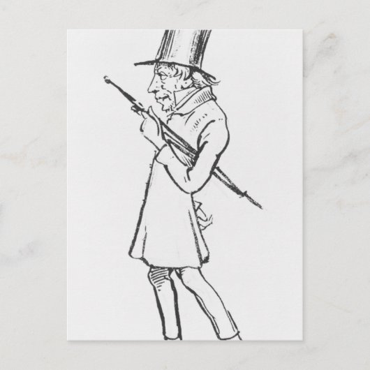 ソレン・アビー・キエルケガードの風刺画 ポストカード (正面)