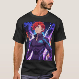 ソロアニメポスター – 炎の赤毛,激しいアクション Tシャツ