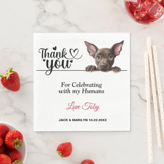 ソロイツキューインティピーキングドッグ紙ナプキンス スタンダードランチョンナプキン (インサイチュ)